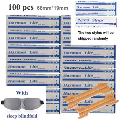 100-300PCS Nasal Strips Right Aid Stop Snoring Sleep Breath Nose Patch Good Sleeping Patch Product Easier Breath Random Pattern