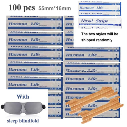 100-300PCS Nasal Strips Right Aid Stop Snoring Sleep Breath Nose Patch Good Sleeping Patch Product Easier Breath Random Pattern